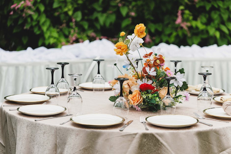 Exquisite wedding table setting